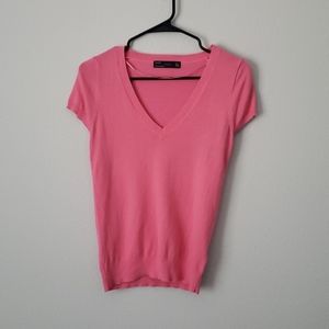 Zara pink knit top